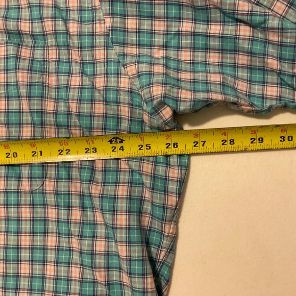 Ralph Lauren Blake Shirt Mens Large Teal Pink Plaid Short Sleeve Button Down L - Picture 4 of 5